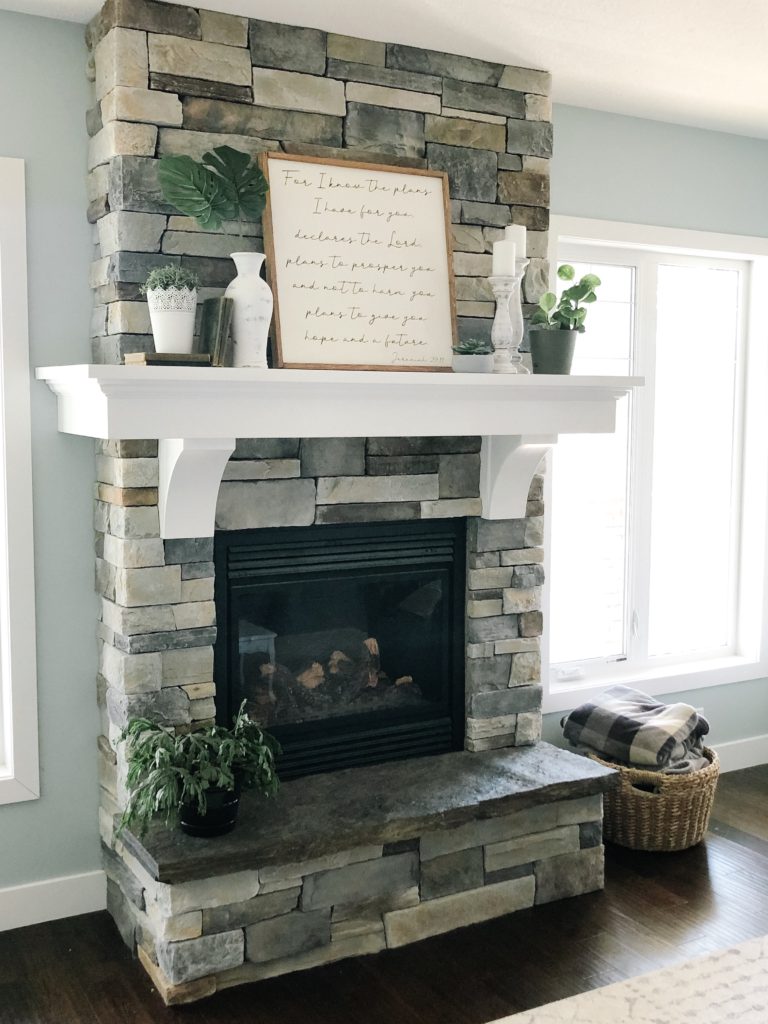 A Mantel Styled With Dollar Store Greenery Valley Birch